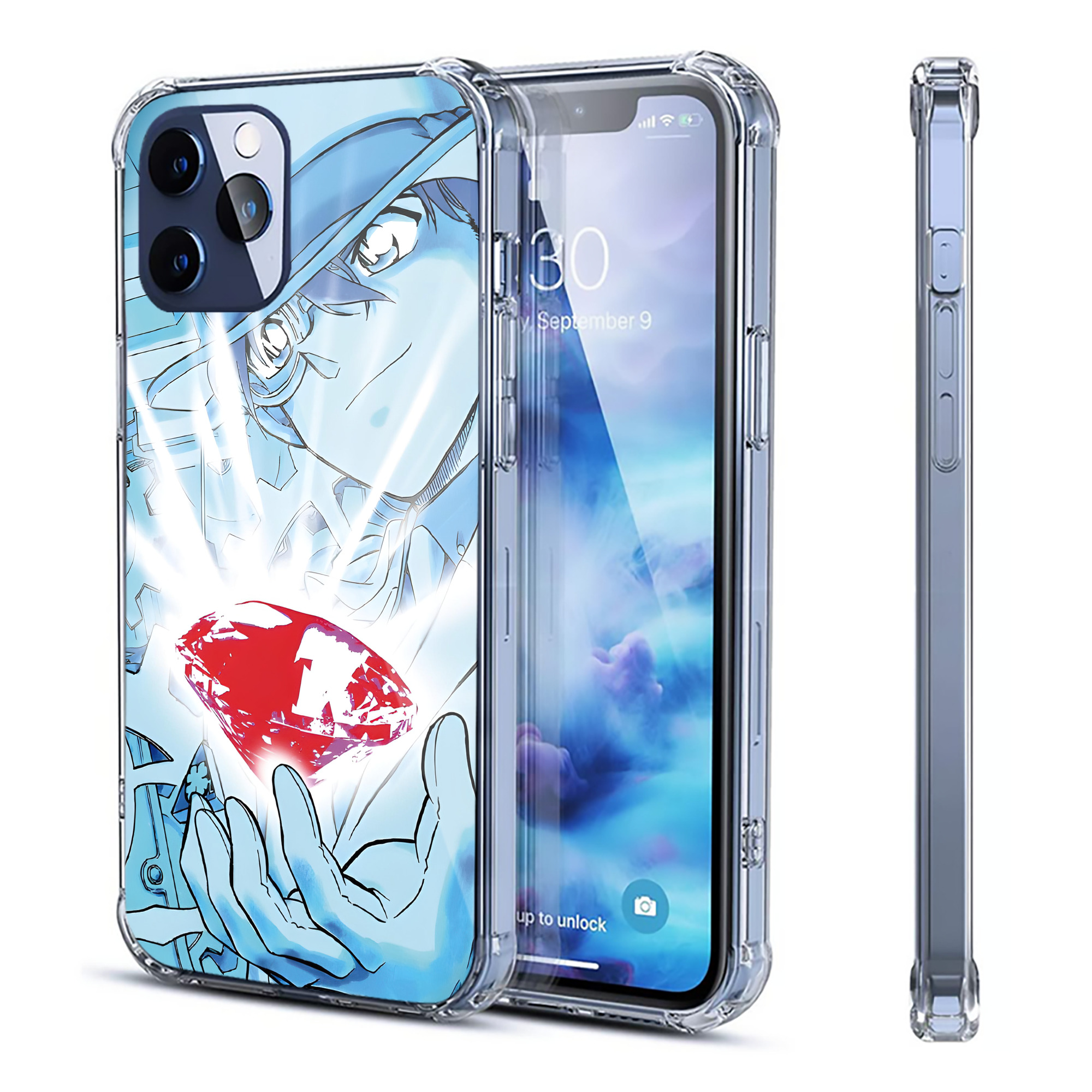 （画像用） 名探偵コナン Detective Conan 【iPhone 12シリーズ対応】透明スマホケース（クリアソフトケース）